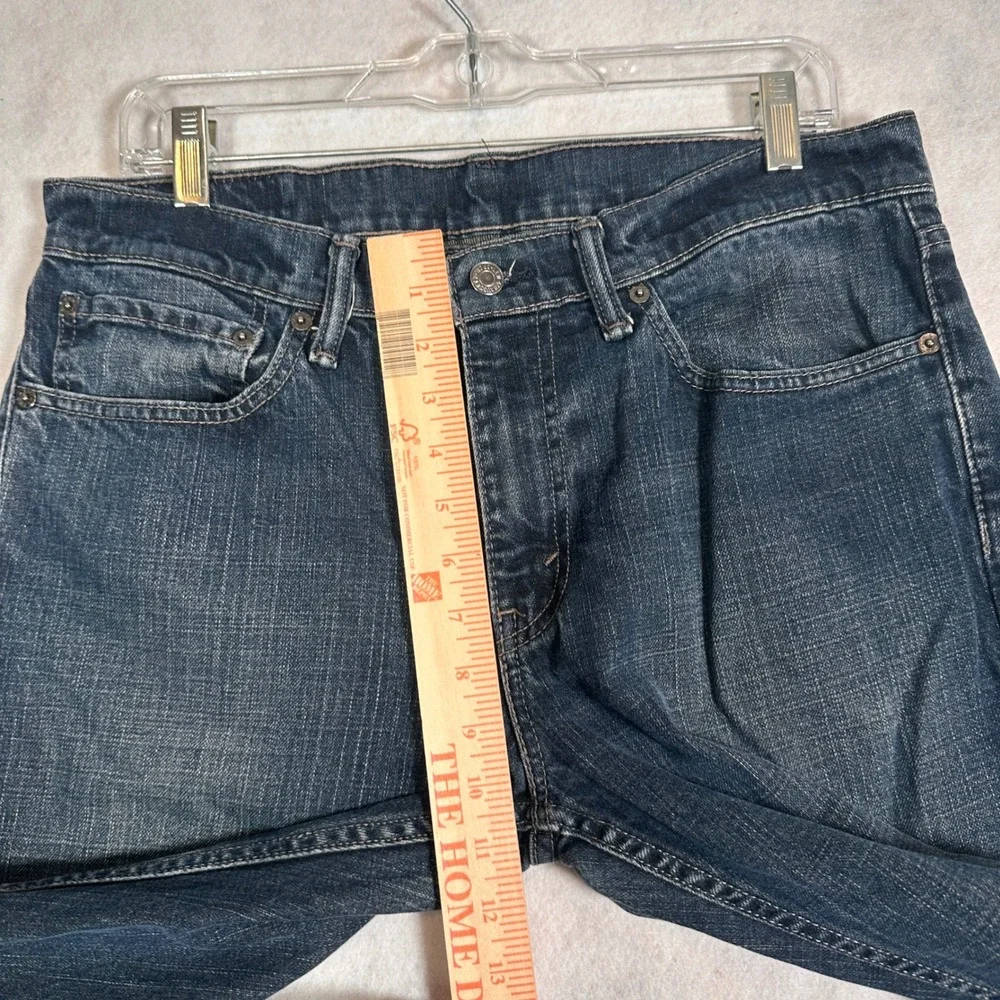 Levi's Jeans Mens 34x32 511 Slim Dark Wash Good Distressed Denim Pants